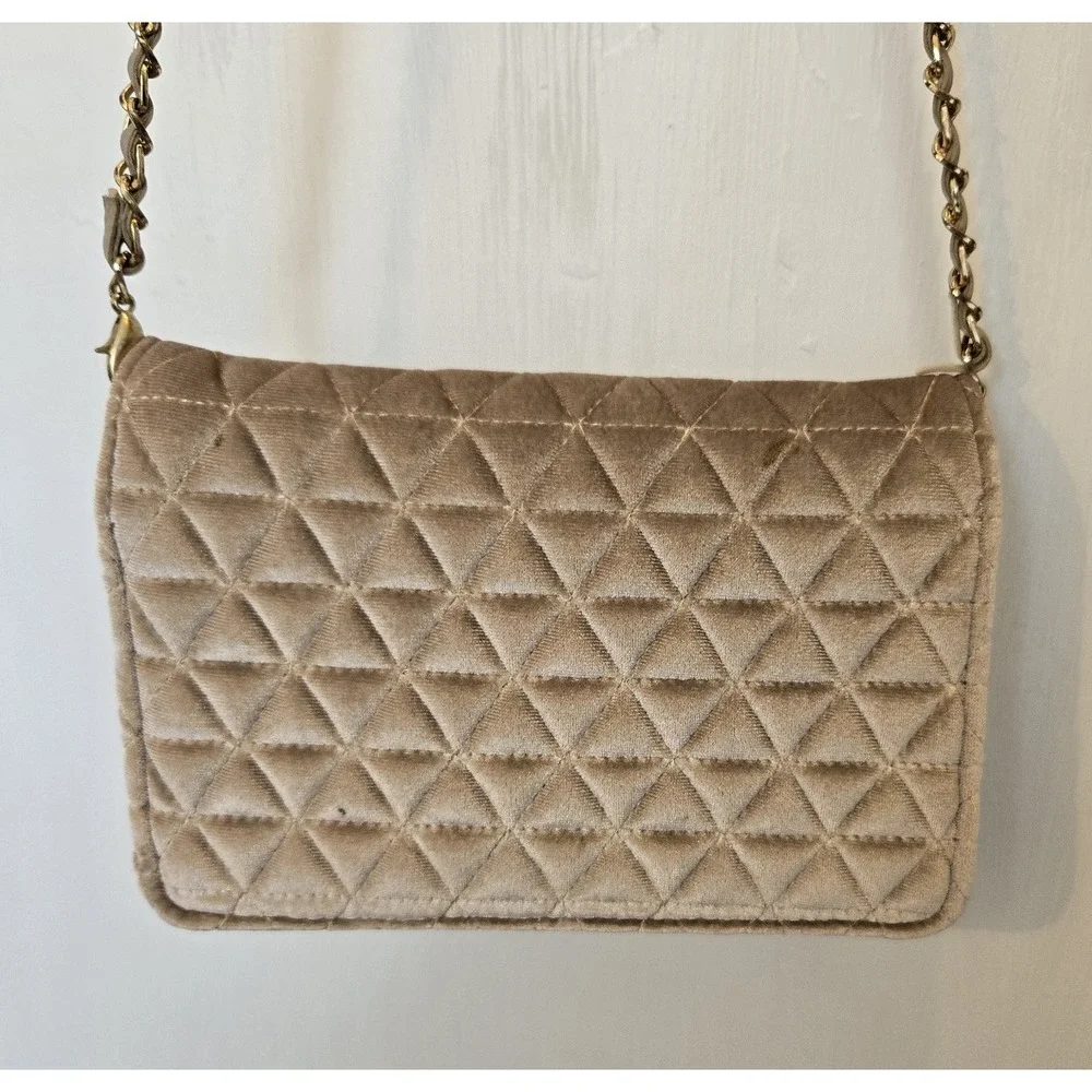 BEBE Purse Clutch Suede Feel Quilted‎ Crossbody w/ Removeable Strap